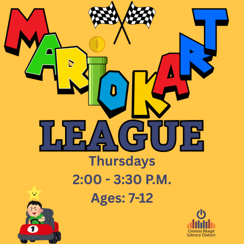 An image displaying Mario Kart League, all the information on the image is the same as the details found on this events page.