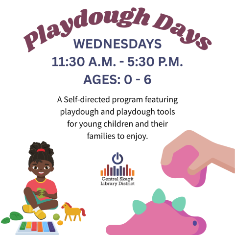 A image of children playing with playdough. All of the details included in the graphic are the exact same information provided on this events detail page.