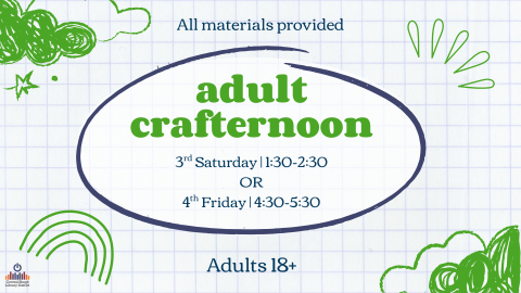 Picture that gives details about the crafternoon event
