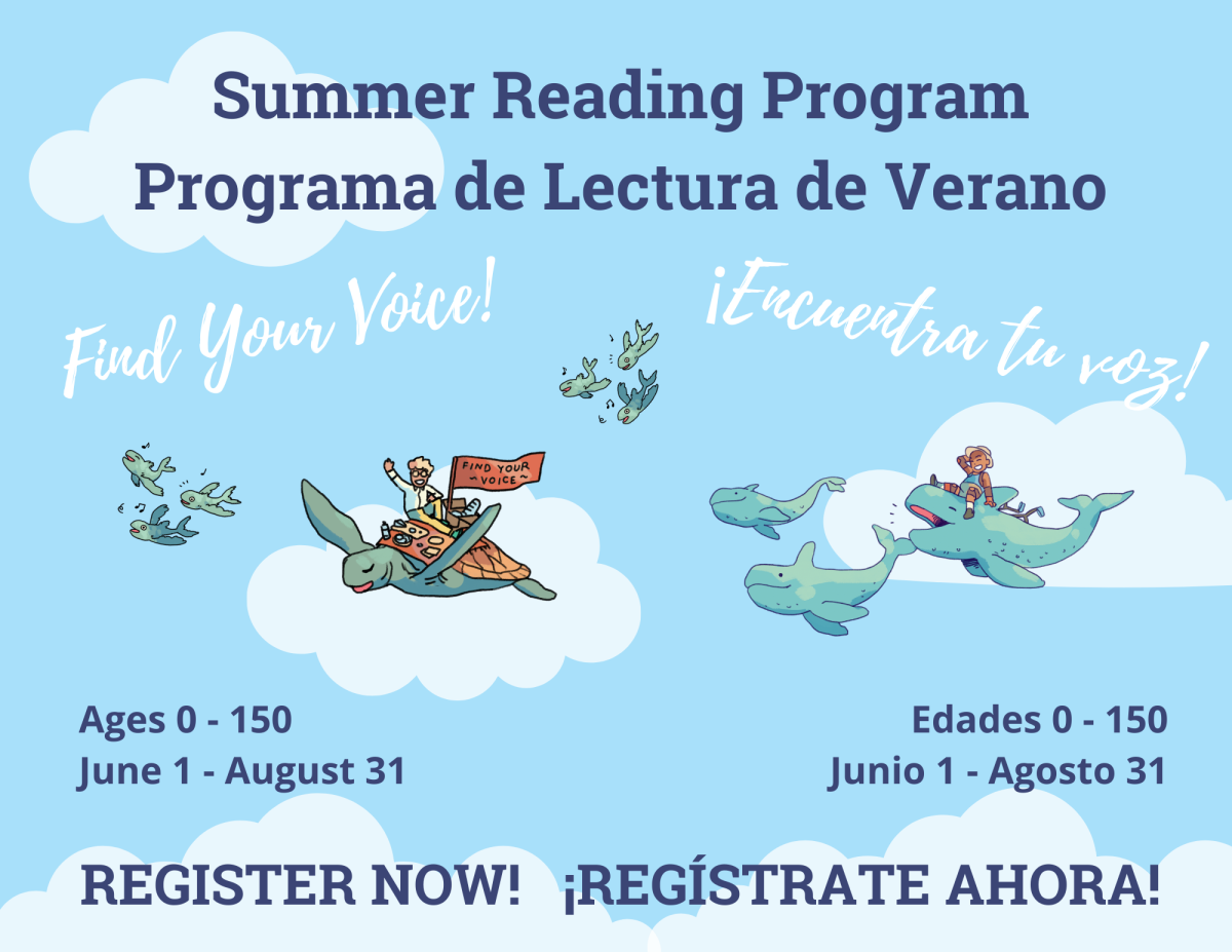 Summer Reading Program. Ages 0-150. June 1 - August 31.